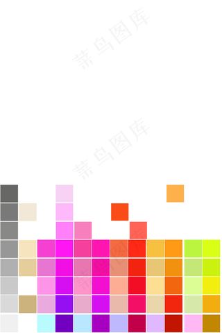 彩色格子几何图案平面广告