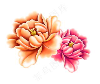 好看的粉红组合花