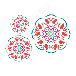 矢量手绘卡通花纹