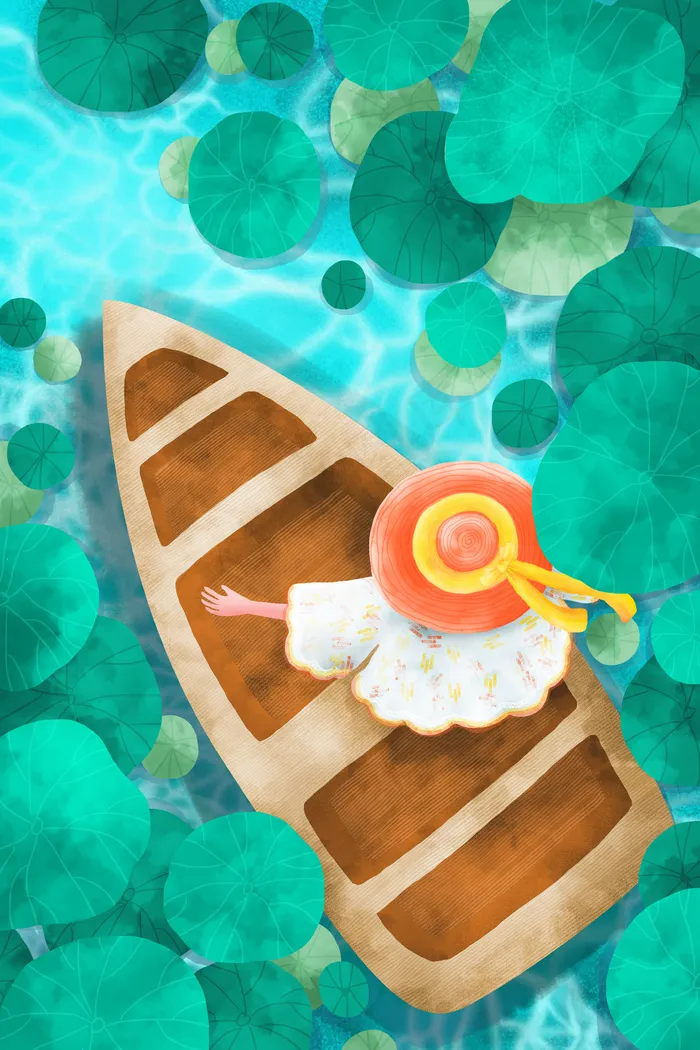 夏天立夏夏季出游泛舟(3545X5315(DPI:300))psd模版下载