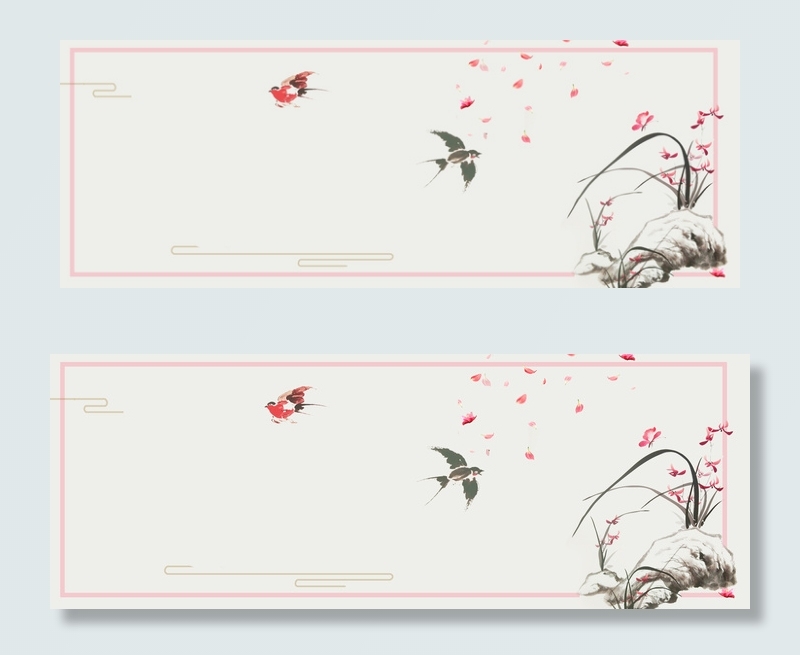 蓝花开 蝴蝶飞背景图