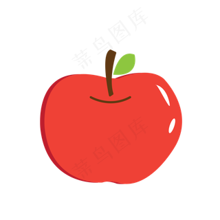 卡通手绘矢量红苹果,免抠元素