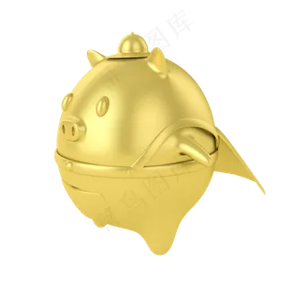C4D立体猪金猪,免抠元素