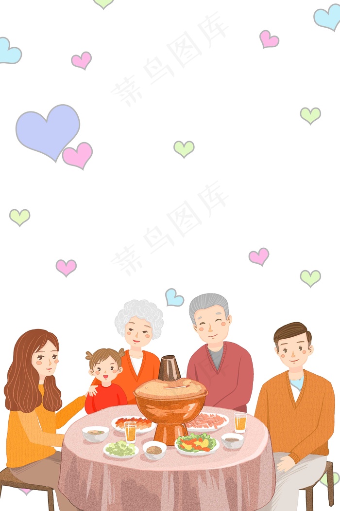 中国风美食海报背景