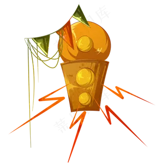 儿童节彩旗装饰