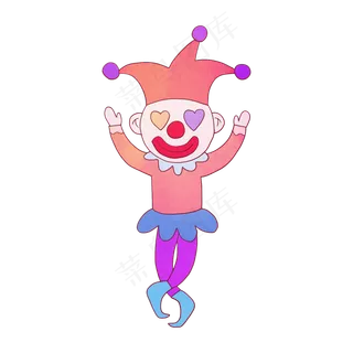 愚人节表演的小丑,免抠元素