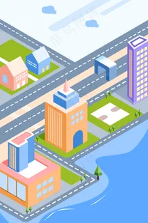 城市建筑风光房子