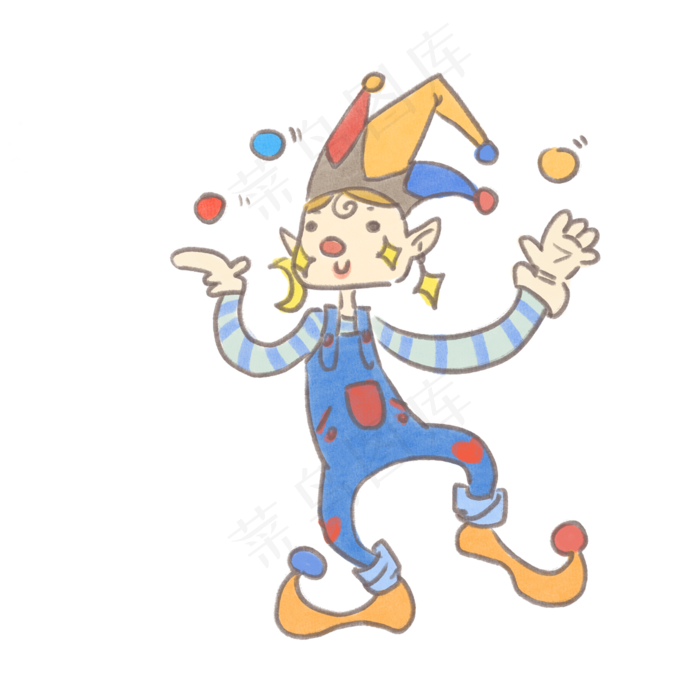 愚人节杂耍可爱小丑(2000X2000(DPI:300))psd模版下载