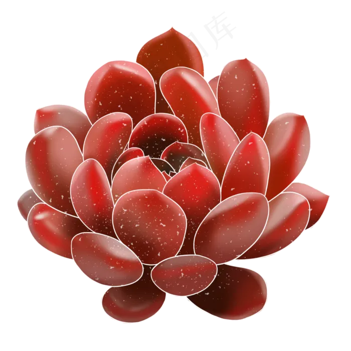 春季水彩植物多肉(2000X2000(DPI:300))psd模版下载