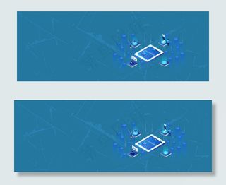 电子时代蓝色科技banner