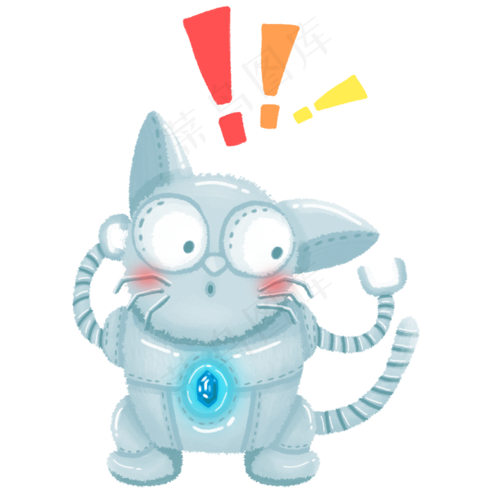 惊讶的机器猫png(2000X2000(DPI:300))psd模版下载