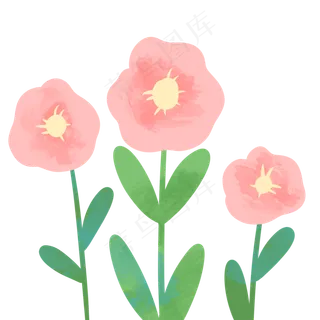 植物花丛鲜花叶子