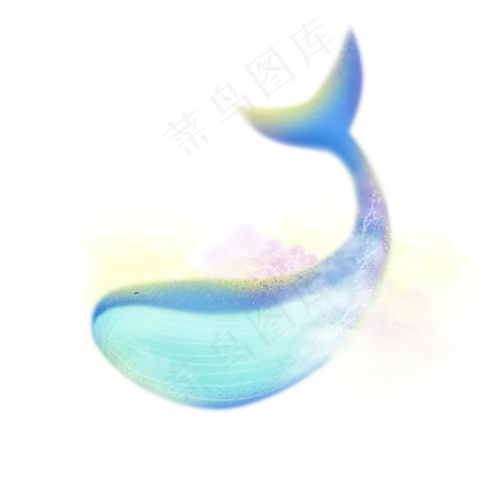 梦幻梦境鲸鱼,免抠元素(2000X2000(DPI:300))psd模版下载