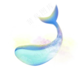 梦幻梦境鲸鱼,免抠元素