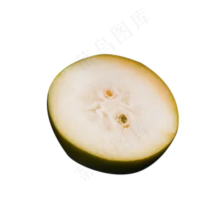 绿色切开的柠檬水果元素 绿色切开的柠檬水果元素