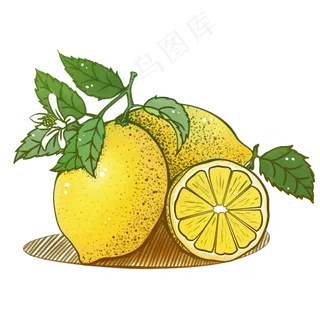 水果食物柠檬手绘风格下载