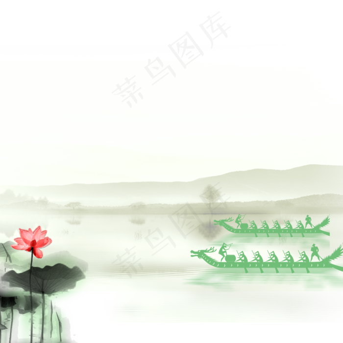 端午节赛龙舟免抠图(2000X2000(DPI:300))psd模版下载