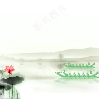 端午节赛龙舟免抠图