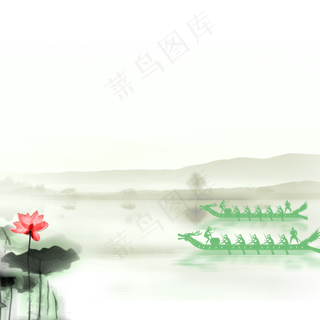 端午节赛龙舟免抠图