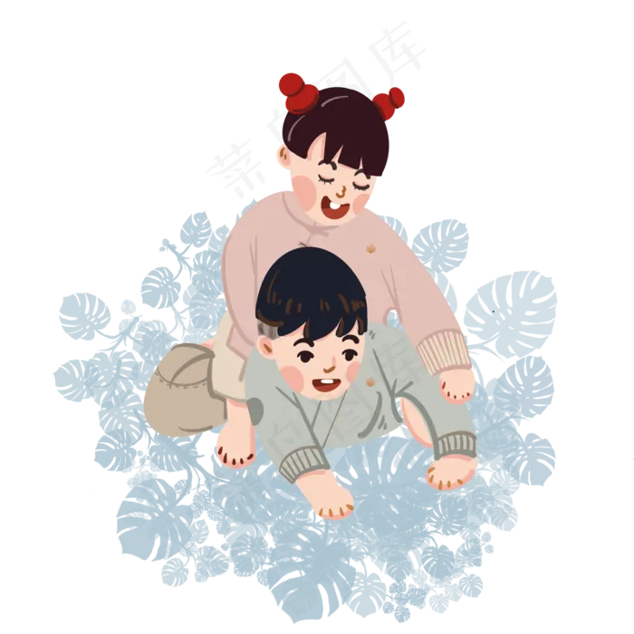 儿童节孩子嬉笑打闹(2000X2000(DPI:264))psd模版下载