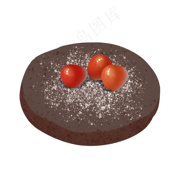 巧克力口味水果甜点蛋糕(3000X3000(DPI:300))psd模版下载