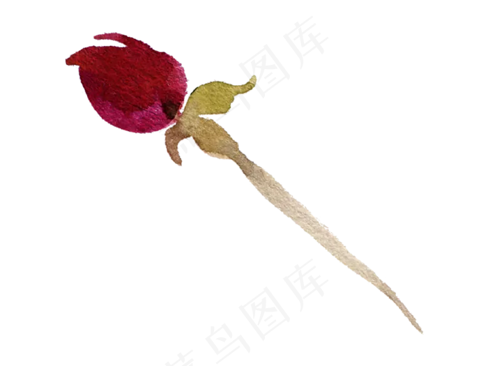 森系小清新水彩手绘花朵玫瑰(1200X1200(DPI:72))ai矢量模版下载