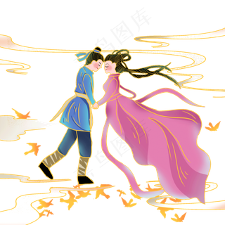 国潮七夕牛郎织女