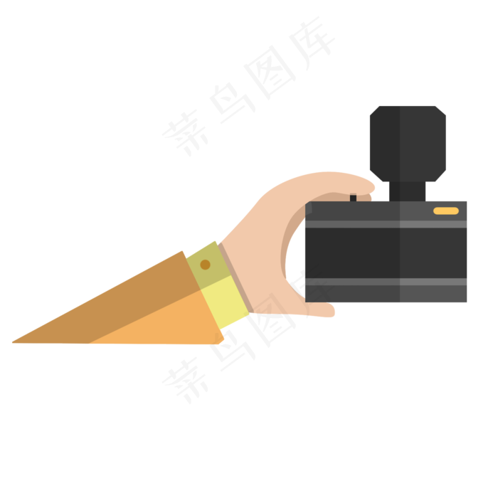 新闻摄影机卡通插画