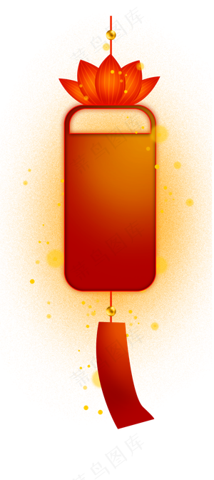 中国风农历新年元宵节荷花古风文,免抠元素