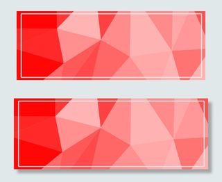 开业盛典几何菱形狂欢红色banner