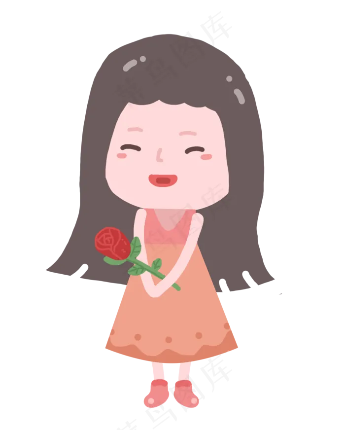 拿着鲜花女孩(2008X2500(DPI:300))psd模版下载