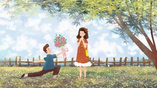 七夕请收下我的玫瑰花治愈系温馨