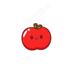 水果类装饰图案调皮苹果