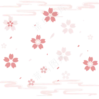 日式底纹花纹png,免抠元素