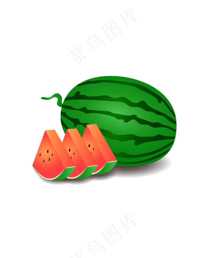 夏天清凉解渴大西瓜(3000X3000(DPI:300))ai矢量模版下载