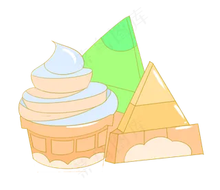 儿童节冰激凌甜筒