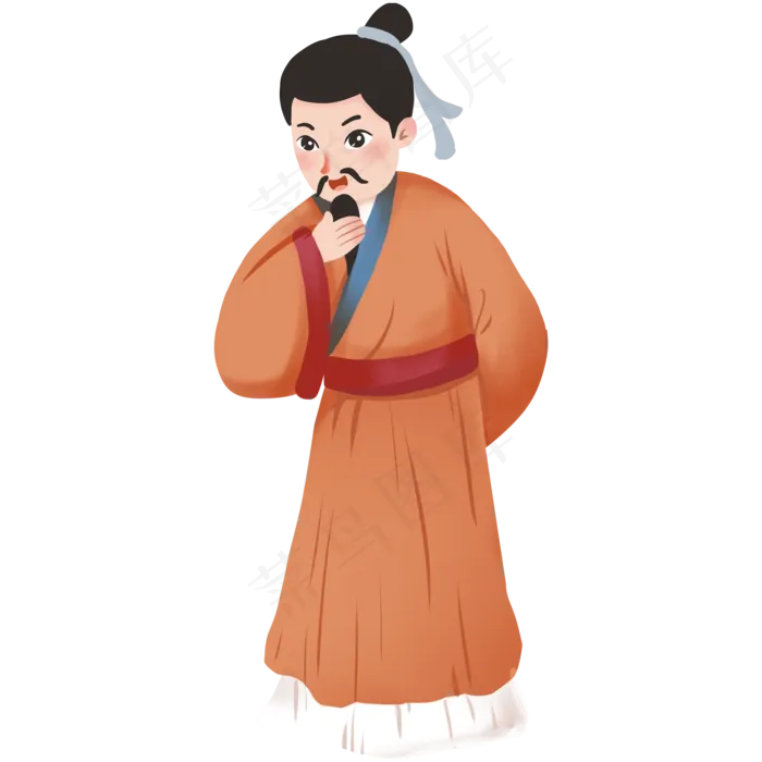 卡通手绘古风先生(2000X2000(DPI:300))psd模版下载
