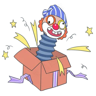 惊喜惊吓小丑礼盒