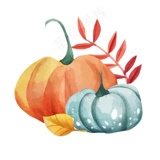 水彩可爱南瓜png