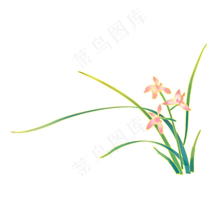 淡雅古风花卉(2000X2000(DPI:300))psd模版下载