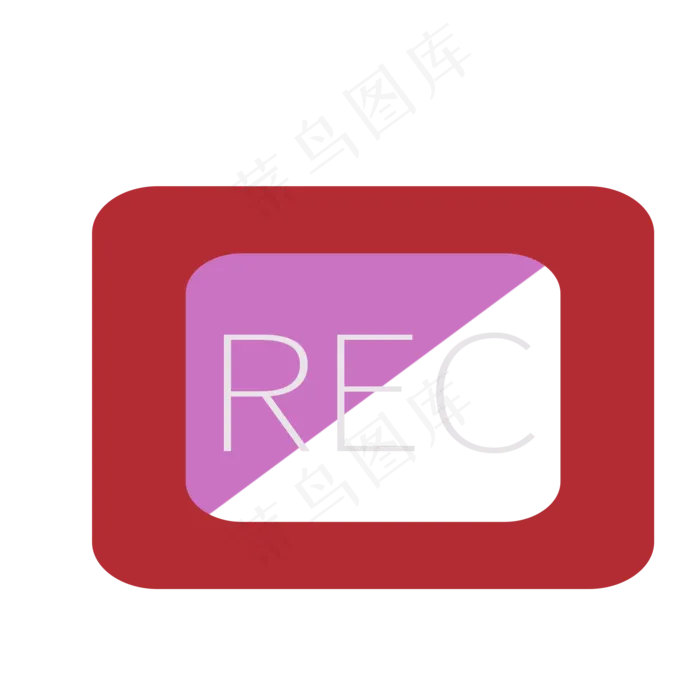 红色视频拍菜鸟图库标(2000*2000px 72 dpi )eps,ai矢量模版下载