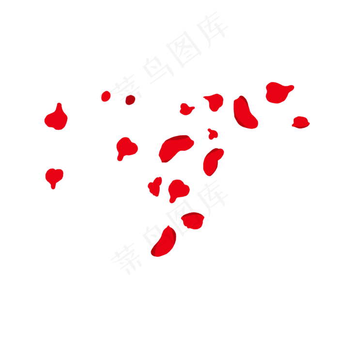 红色玫瑰花瓣漂浮素材免费下载(2000X2000(DPI:300))psd模版下载