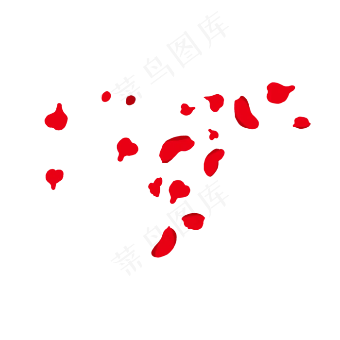 红色玫瑰花瓣漂浮素材免费下载(2000X2000(DPI:300))psd模版下载