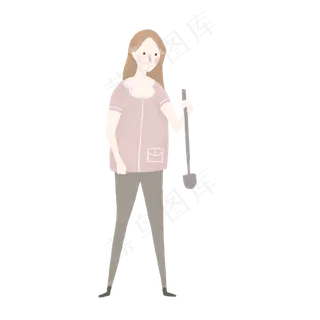 植树节拿着铲子的女孩