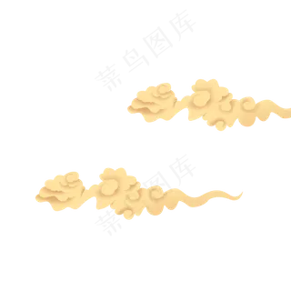 金色祥云漂浮,免抠元素