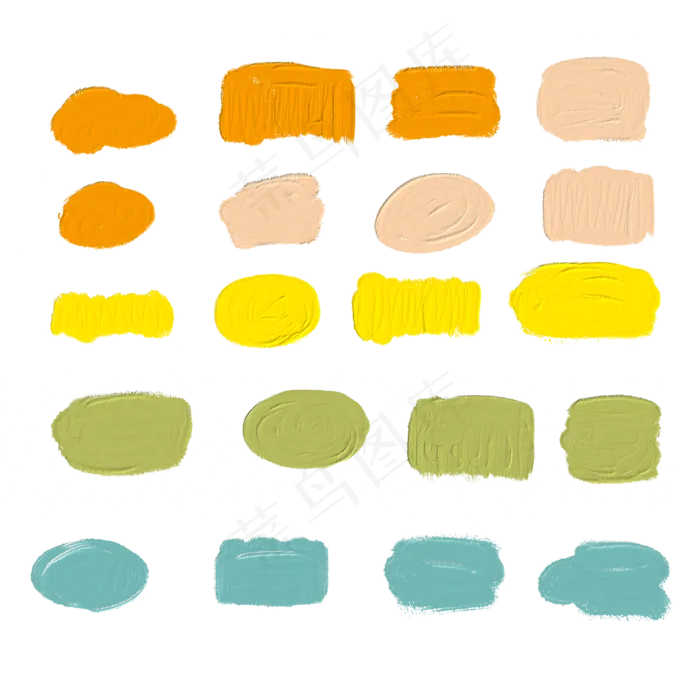 油画颜料笔刷(2448X2448(DPI:72))psd模版下载