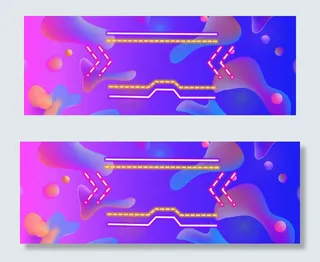 618理想生活狂欢节紫色电商banner