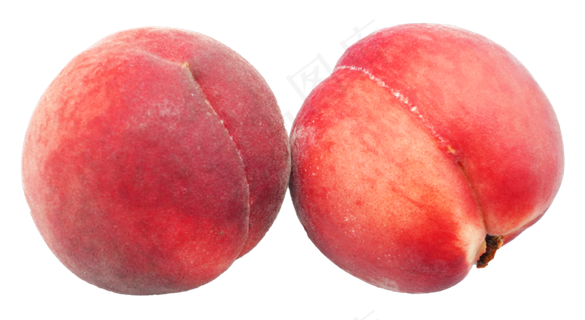 两个水果桃子