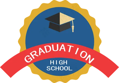 高校锯齿毕业徽章