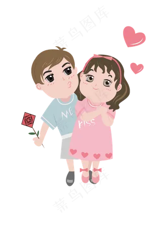 透明底png亲吻情人节属于你和